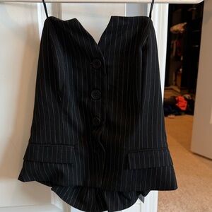 Sincerely Jules Black Pinstripe Women's Top